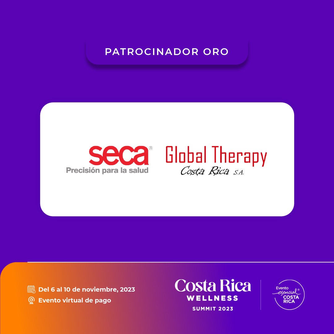 Pieza original que identifica a seca y Global Therapy como patrocinador oro del Summit 2023